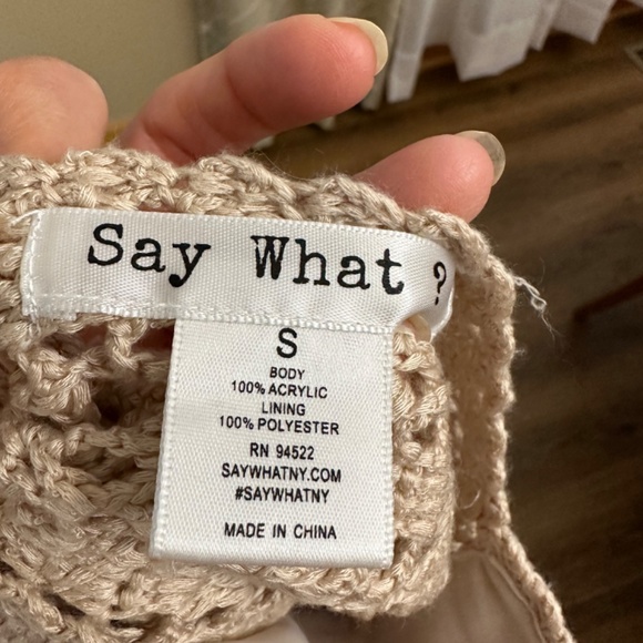 Say What? - Floral Pattern Tie Backless Halter Knit Top - Picture 3 of 3